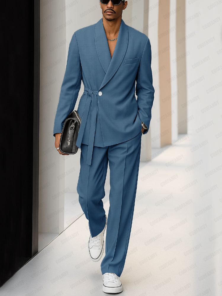 Trendy Urban Shoulder Pad Suit Set