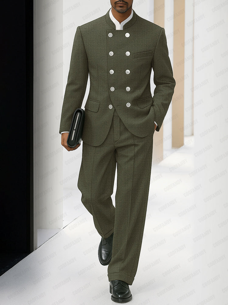 Elegant Tailored Double Breasted Suit Set