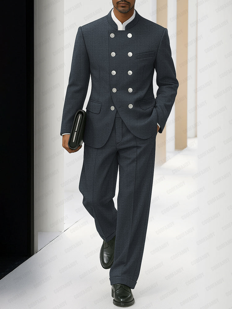 Elegant Tailored Double Breasted Suit Set