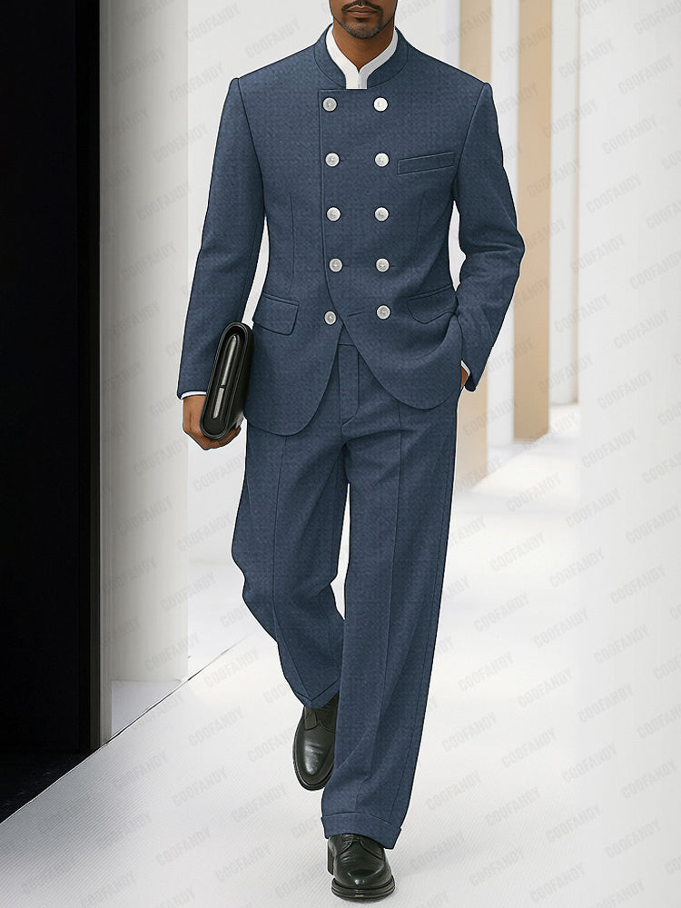 Elegant Tailored Double Breasted Suit Set