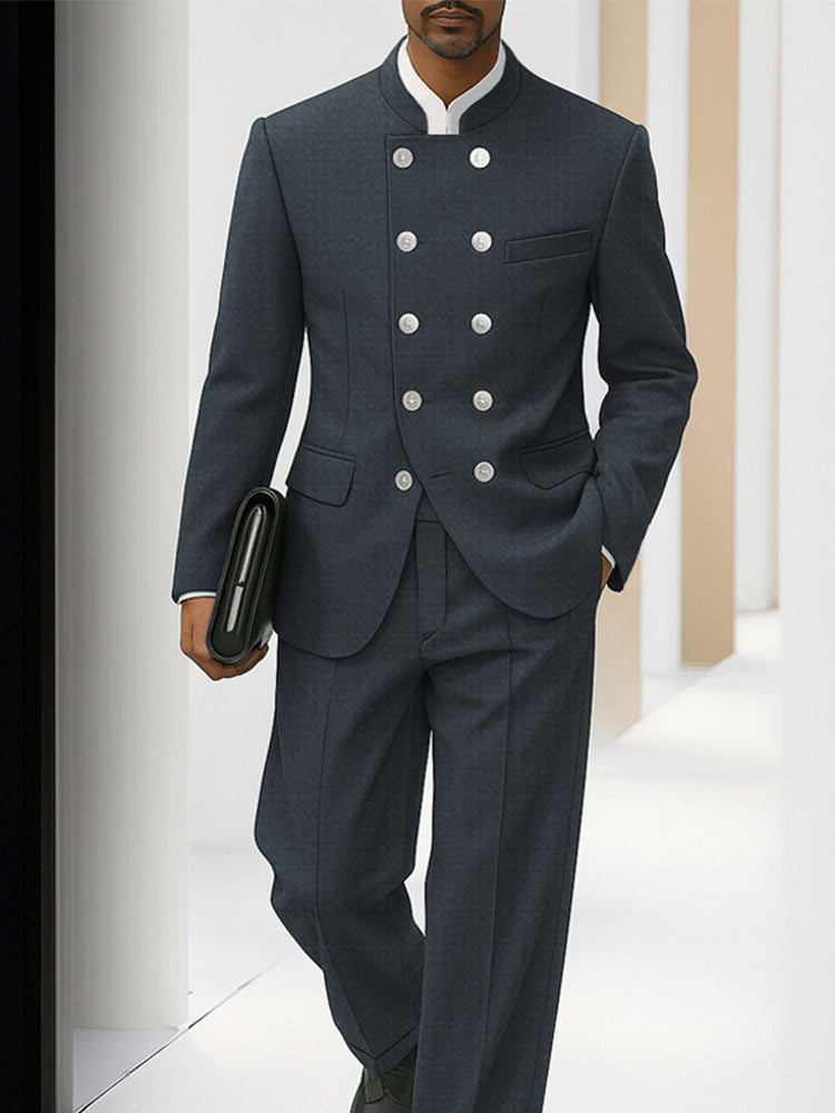 Elegant Tailored Double Breasted Suit Set