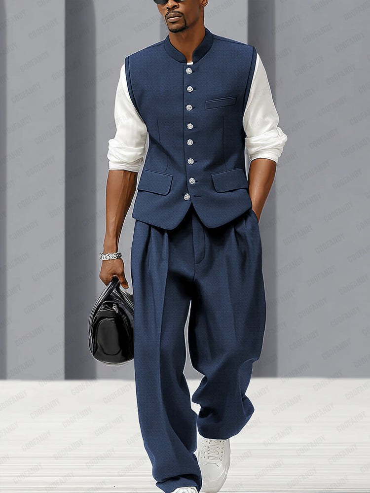 Urban Casual Suit Vest and Pants Set