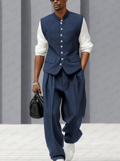 Urban Casual Suit Vest and Pants Set