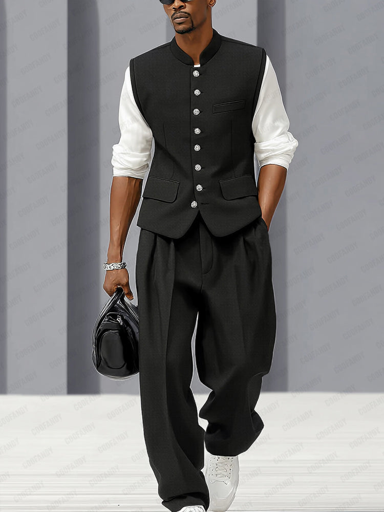 Urban Casual Suit Vest and Pants Set