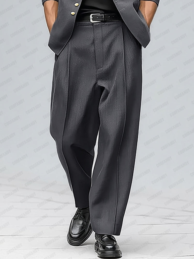 Urban Style Metallic Button Suit Set