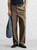 Versatile Button Front Design Suit Pants