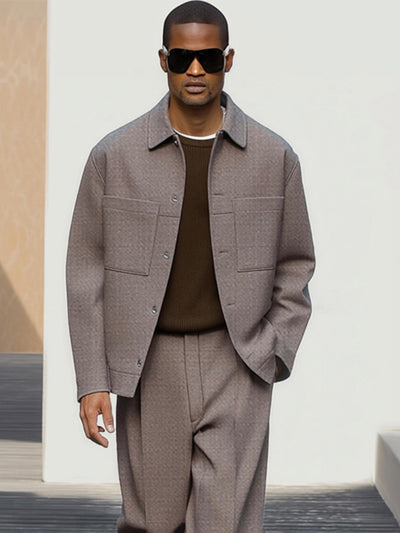 Essential Dual Pocket Jacket Pants Set