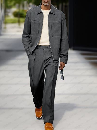 Classic Utility Dual Pocket Jacket Set