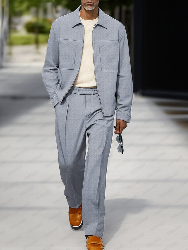 Classic Utility Dual Pocket Jacket Set