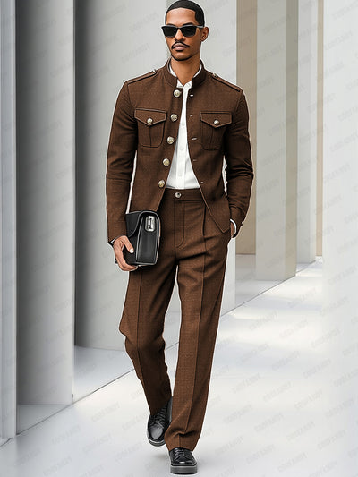 Modern Utility Cargo Jacket Pants Set