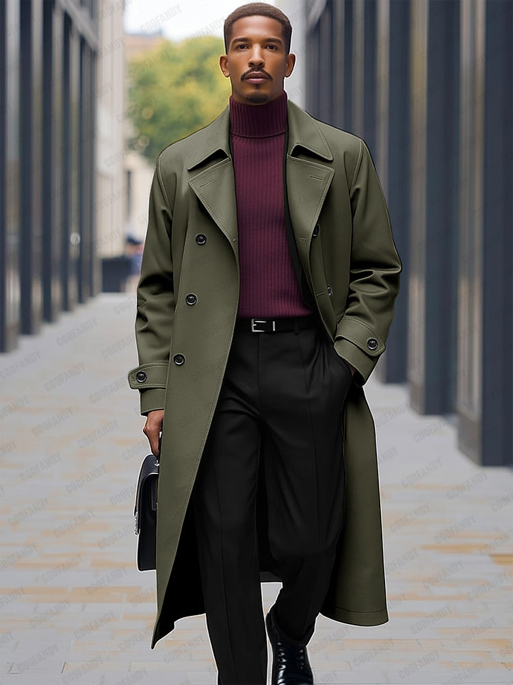 Comfort Double Breasted Lined Trench Coat