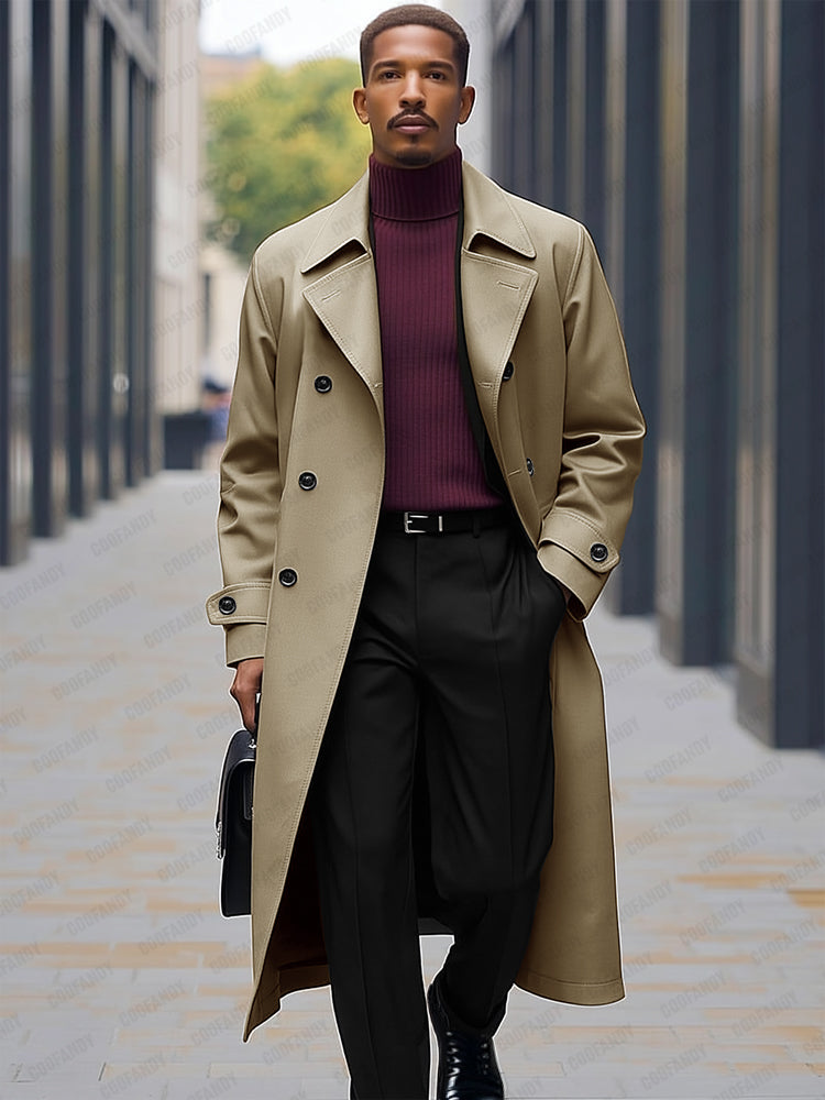 Comfort Double Breasted Lined Trench Coat – COOFANDY