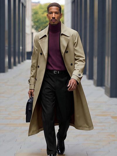 Comfort Double Breasted Lined Trench Coat