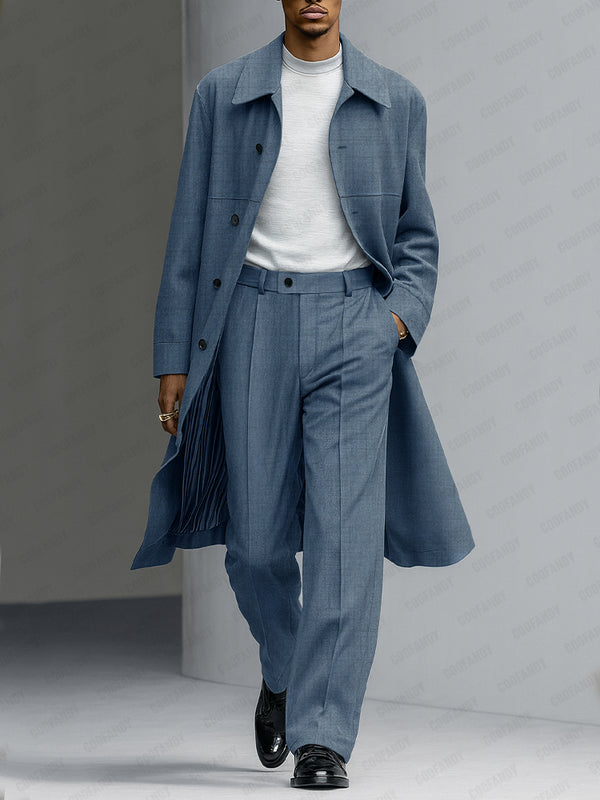 Quiet Luxury Style Trench Coat Pants set