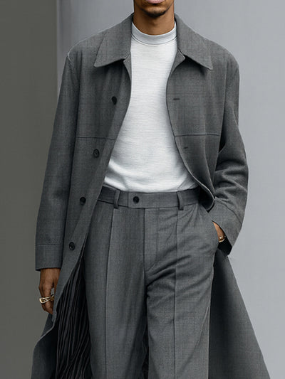 Quiet Luxury Style Trench Coat Pants set