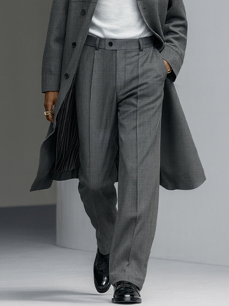 Quiet Luxury Style Trench Coat Pants set