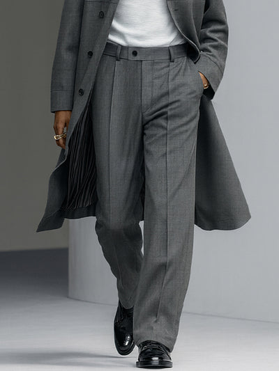 Quiet Luxury Style Trench Coat Pants set