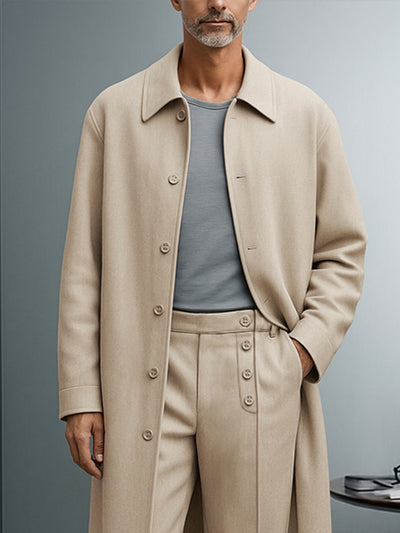Refined Smart Casual Longline Suit Set