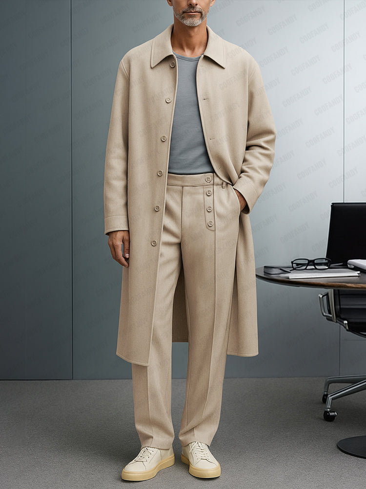 Refined Smart Casual Longline Suit Set