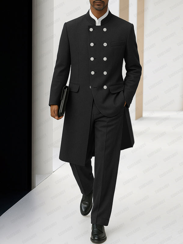 Refined Tailoring Double-Breasted Matching Set