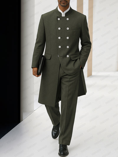 Refined Tailoring Double-Breasted Matching Set