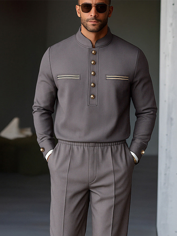 Casual Military Style Matching Set