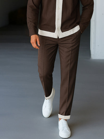 Everyday Casual Color Block Matching Set