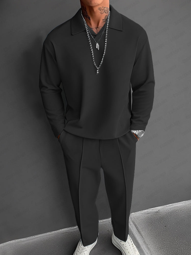 Modern Casual Style Matching Set, Black / L