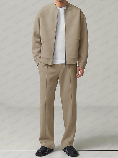 Simple Elegant Jacket Pants Set