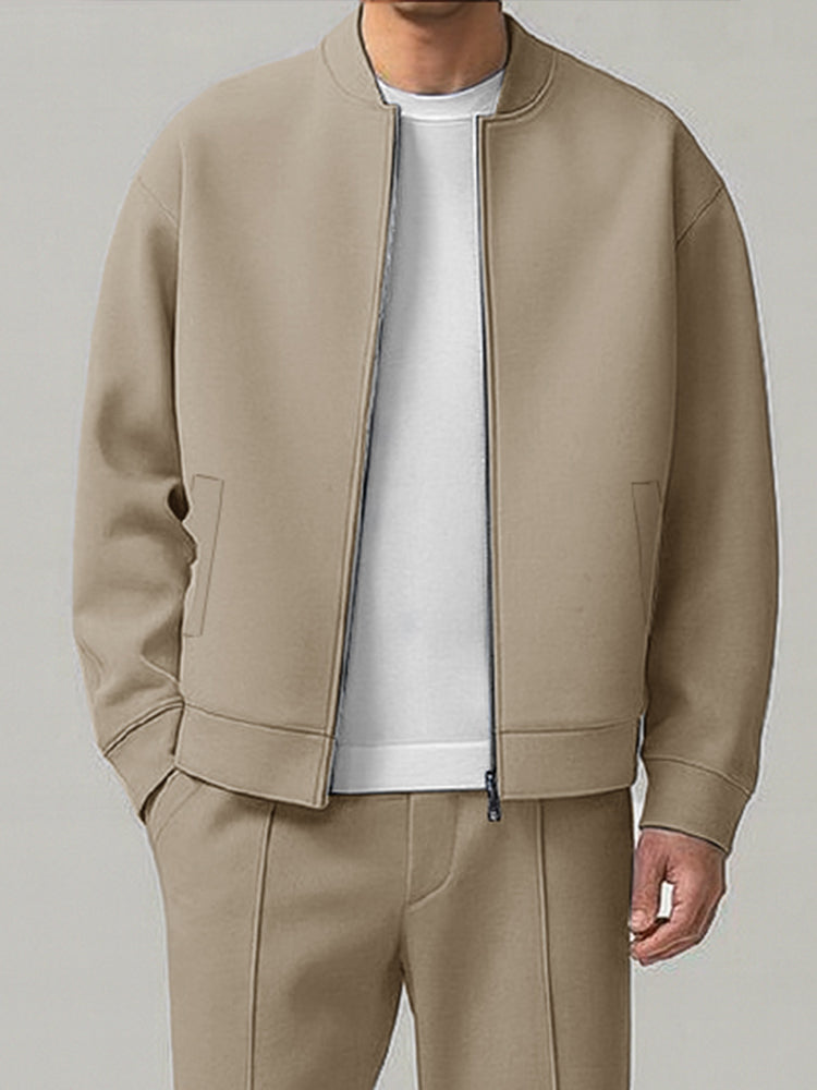 Simple Elegant Jacket Pants Set