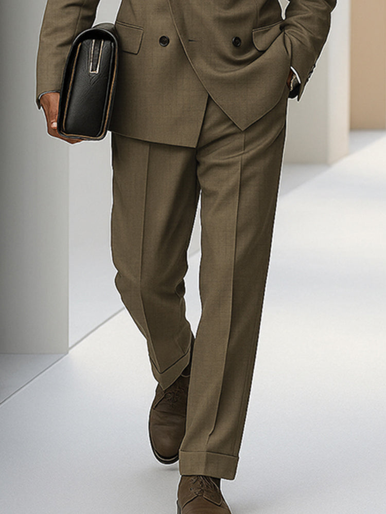 Stylish Gentlemen Double-Breasted Suit Set