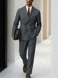Stylish Gentlemen Double-Breasted Suit Set