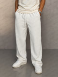 Casual Comfy Plaid Panel Sweatpants