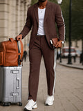 Modern Side Stripe Blazer Pants Set