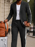 Modern Side Stripe Blazer Pants Set