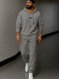 Casual Street Style Hoodie Pants Set