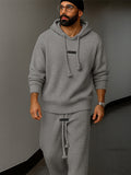 Casual Street Style Hoodie Pants Set