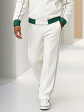 Sport Style Two-Tone Jacket and Pants Set