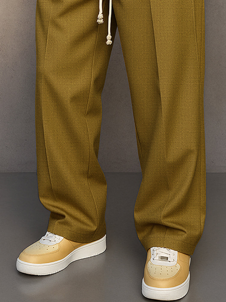 Men's Urban Style Drawstring Pants for Men– Casual Elastic Waist