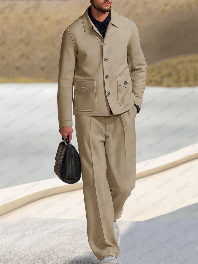 Refined Leisure Jacket Pants Set
