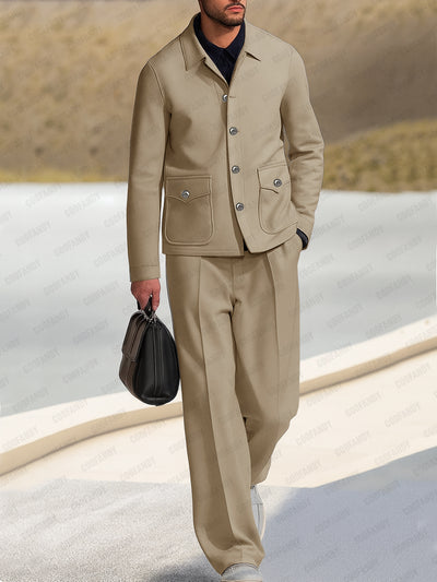 Refined Leisure Jacket Pants Set