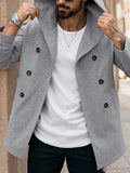 Casual Comfort Hooded Tweed Coat
