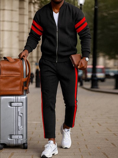 Casual Sporty Stripe 2-Piece Set