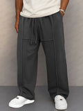 Casual Seam Detail Straight Leg Pants