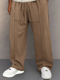 Casual Seam Detail Straight Leg Pants