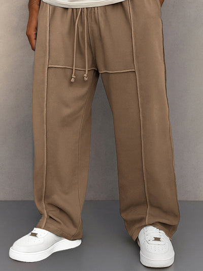 Casual Seam Detail Straight Leg Pants