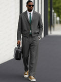Casual Business Style Jacket Pants Set
