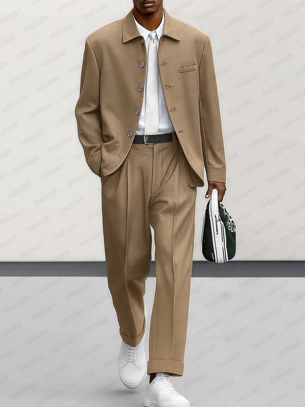 Modern Comfort Suit Jacket Pants Set