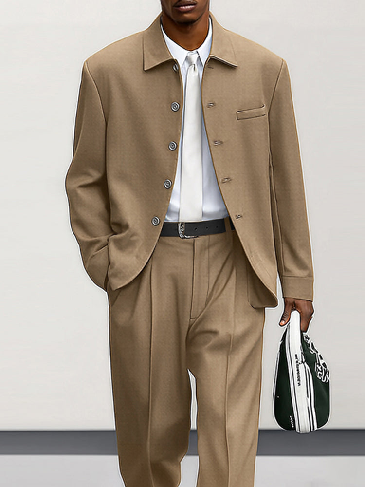 Modern Comfort Suit Jacket Pants Set