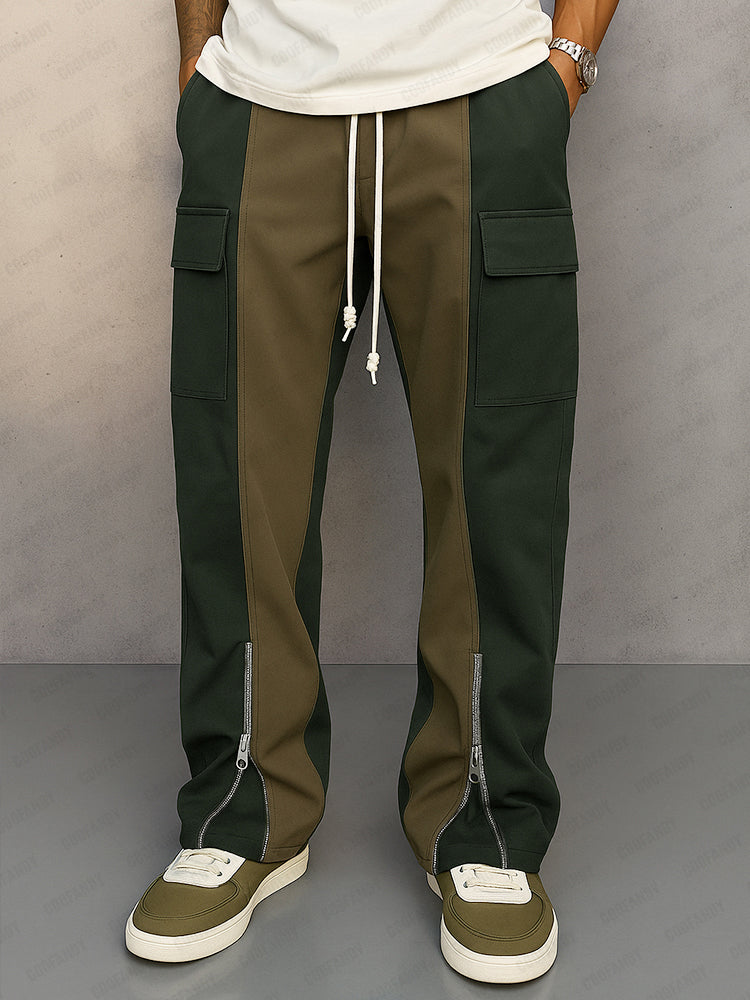 Fashion Unique Contrast Color Pants